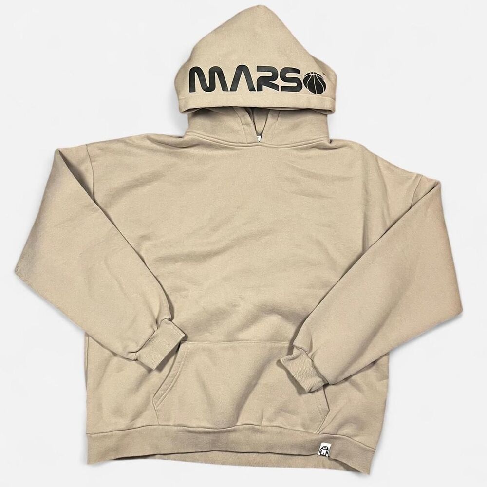 Mars-the-label Men's Tan and Cream Hoodie